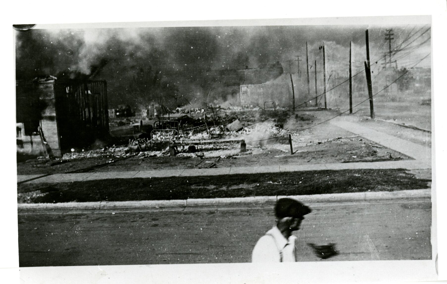 street view, burned to ground -- placed